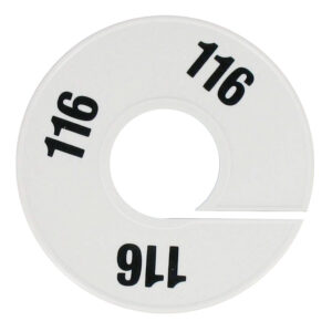 Maatring wit zwart maat 116