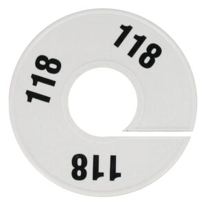 Maatring wit zwart maat 118