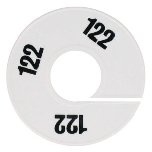 Maatring wit zwart maat 120