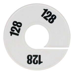 Maatring wit zwart maat 126