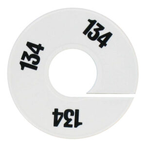 Maatring wit zwart maat 134