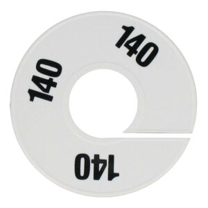 Maatring wit zwart maat 140