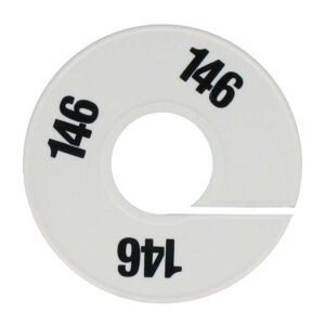 Maatring wit zwart maat 146