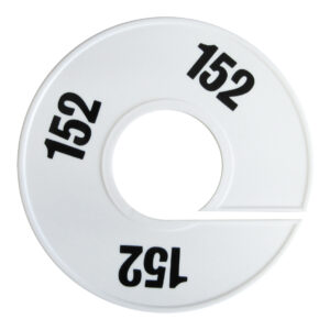 Maatring wit zwart maat 152