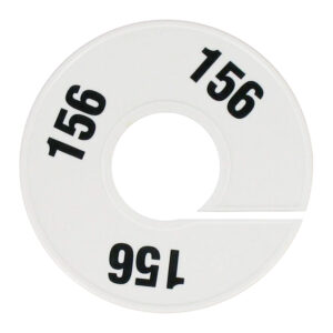 Maatring wit zwart maat 154