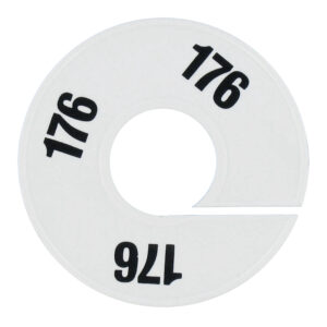 Maatring wit zwart maat 176