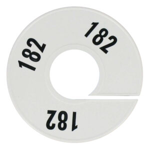 Maatring wit zwart maat 180