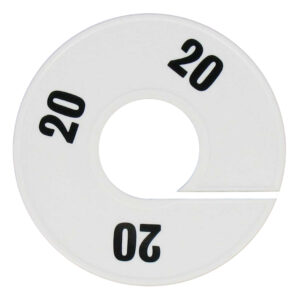 Maatring wit zwart maat 20