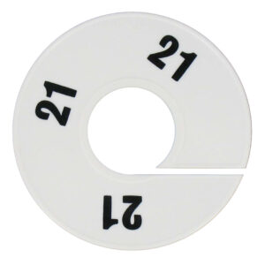 Maatring wit zwart maat 21