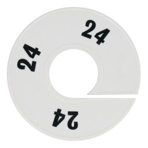 Maatring wit zwart maat 24