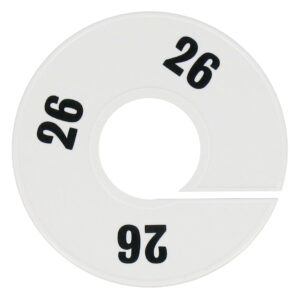 Maatring wit zwart maat 26