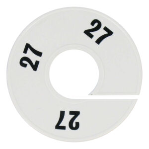 Maatring wit zwart maat 27