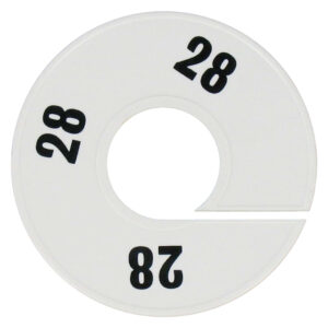 Maatring wit zwart maat 28