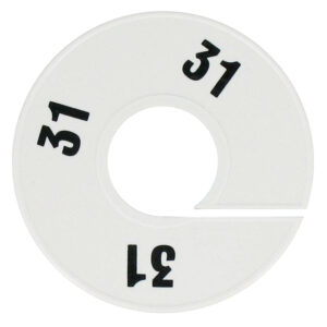 Maatring wit zwart maat 31