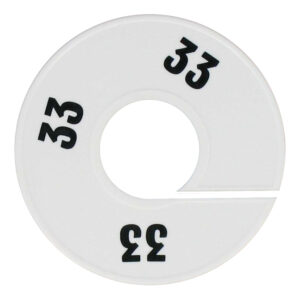 Maatring wit zwart maat 33