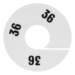 Maatring wit zwart maat 36