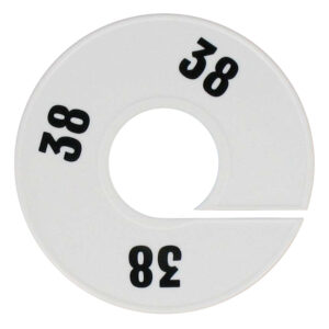 Maatring wit zwart maat 38