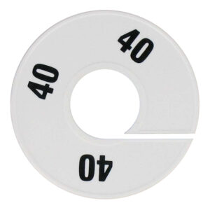 Maatring wit zwart maat 40