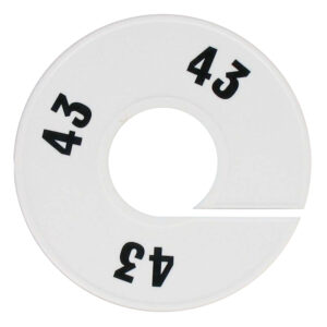 Maatring wit zwart maat 43