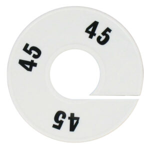 Maatring wit zwart maat 45