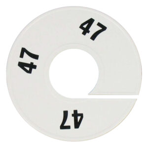 Maatring wit zwart maat 47