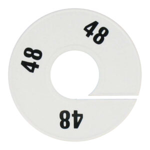 Maatring wit zwart maat 48