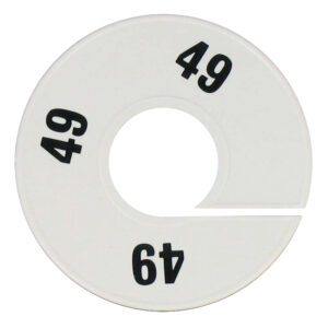 Maatring wit zwart maat 49