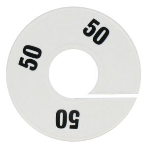 Maatring wit zwart maat 50