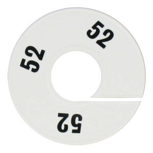 Maatring wit zwart maat 52