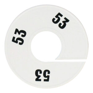 Maatring wit zwart maat 53