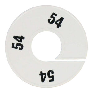 Maatring wit zwart maat 54