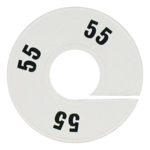 Maatring wit zwart maat 56