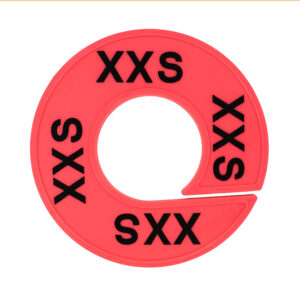 Maatring 9cm roze bedrukt XXS