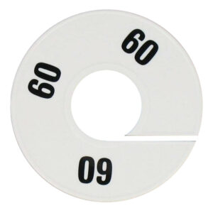 Maatring wit zwart maat 60