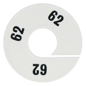 Maatring wit zwart maat 62