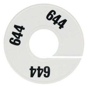 Maatring wit zwart maat 644