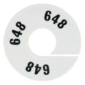 Maatring wit zwart maat 648