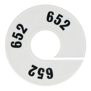 Maatring wit zwart maat 652