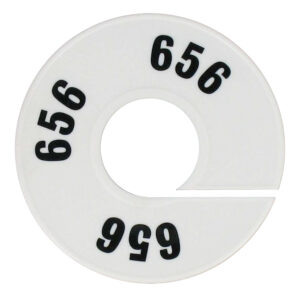 Maatring wit zwart maat 656