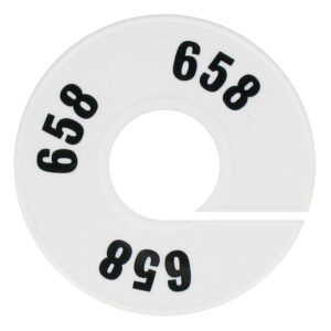 Maatring wit zwart maat 658