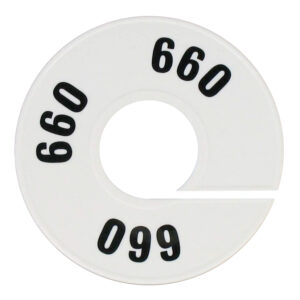 Maatring wit zwart maat 660