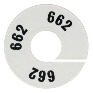 Maatring wit zwart maat 662