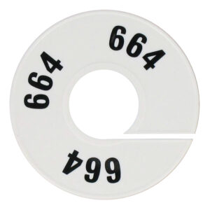 Maatring wit zwart maat 664