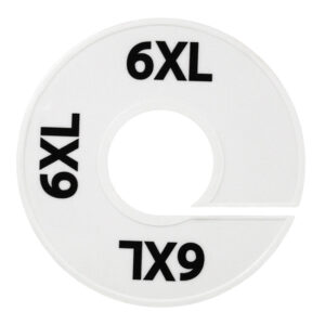 Maatring wit zwart maat 6XL