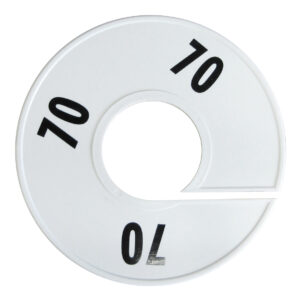 Maatring wit zwart maat 70