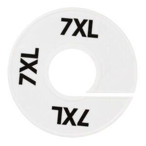 Maatring wit zwart maat 7XL