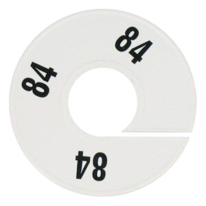 Maatring wit zwart maat 84