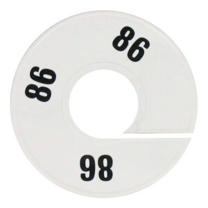 Maatring wit zwart maat 86