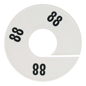 Maatring wit zwart maat 88