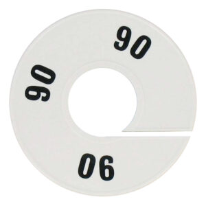 Maatring wit zwart maat 90